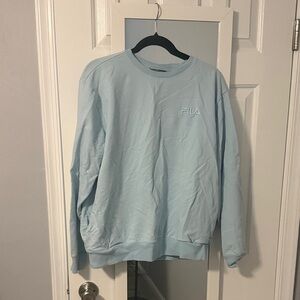 Fila Blue Crewneck Sweater Relaxed Fit